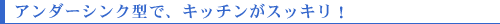 �A���_�[�V���N�^�ŁA�L�b�`�����X�b�L���I